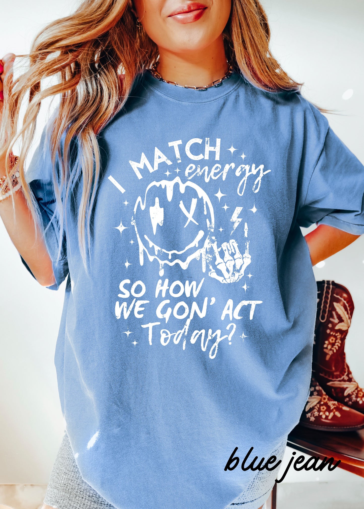PRE-ORDER: I Match Energy Tee *8 Colors (S-3X) Chloe Vs Tank The Boutique
