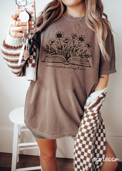 One More Chapter Floral Book Tee *10 Colors (S-3X) Chloe Vs Tank The Boutique