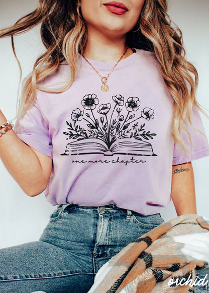 One More Chapter Floral Book Tee *10 Colors (S-3X) Chloe Vs Tank The Boutique