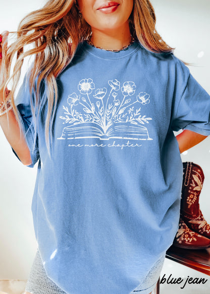One More Chapter Floral Book Tee *10 Colors (S-3X) Chloe Vs Tank The Boutique