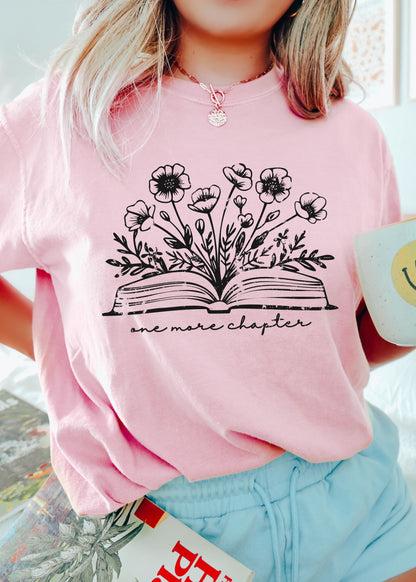 One More Chapter Floral Book Tee *10 Colors (S-3X) Chloe Vs Tank The Boutique