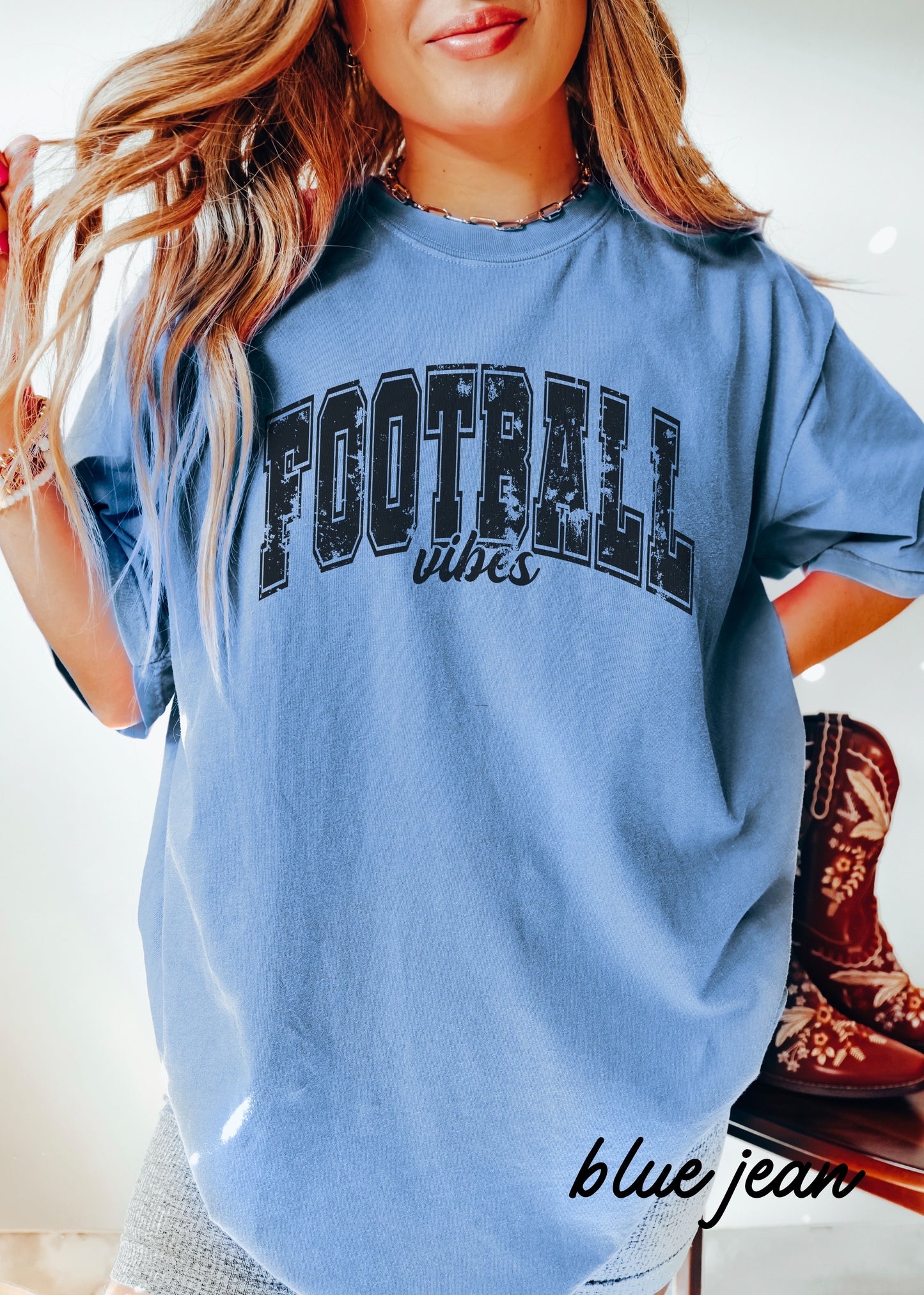 Football Vibes Tee *14 Colors (S-3X) Chloe Vs Tank The Boutique
