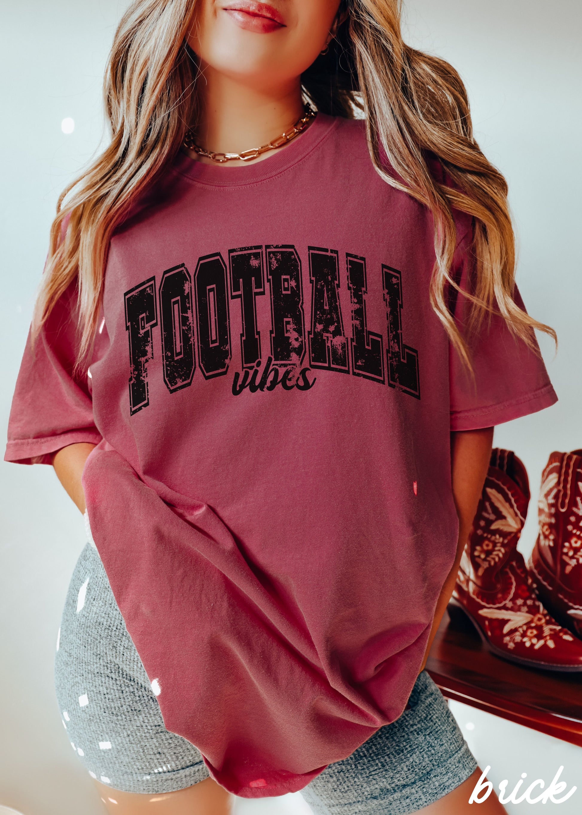 Football Vibes Tee *14 Colors (S-3X) Chloe Vs Tank The Boutique