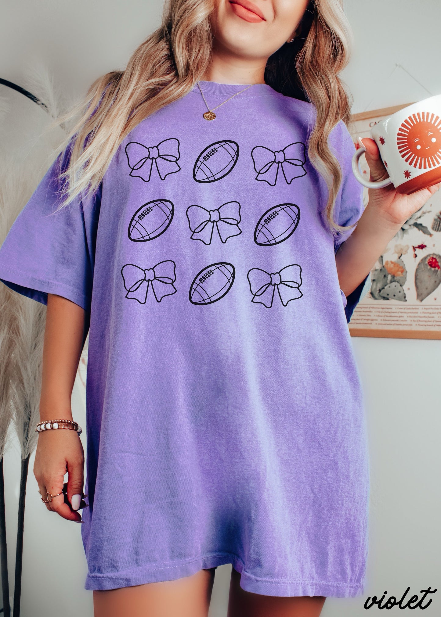 Football Bow Coquette Rows Tee *12 Colors (S-3X) Chloe Vs Tank The Boutique
