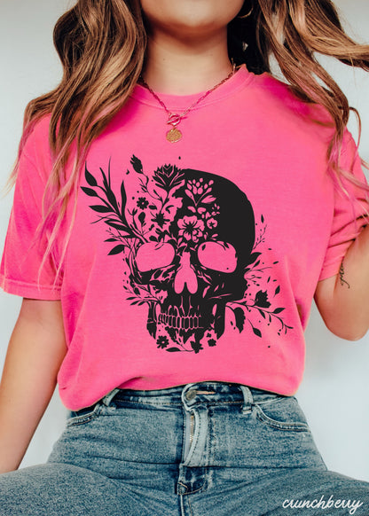 Floral Skull Tee *8 Colors (S-3X) Chloe Vs Tank The Boutique