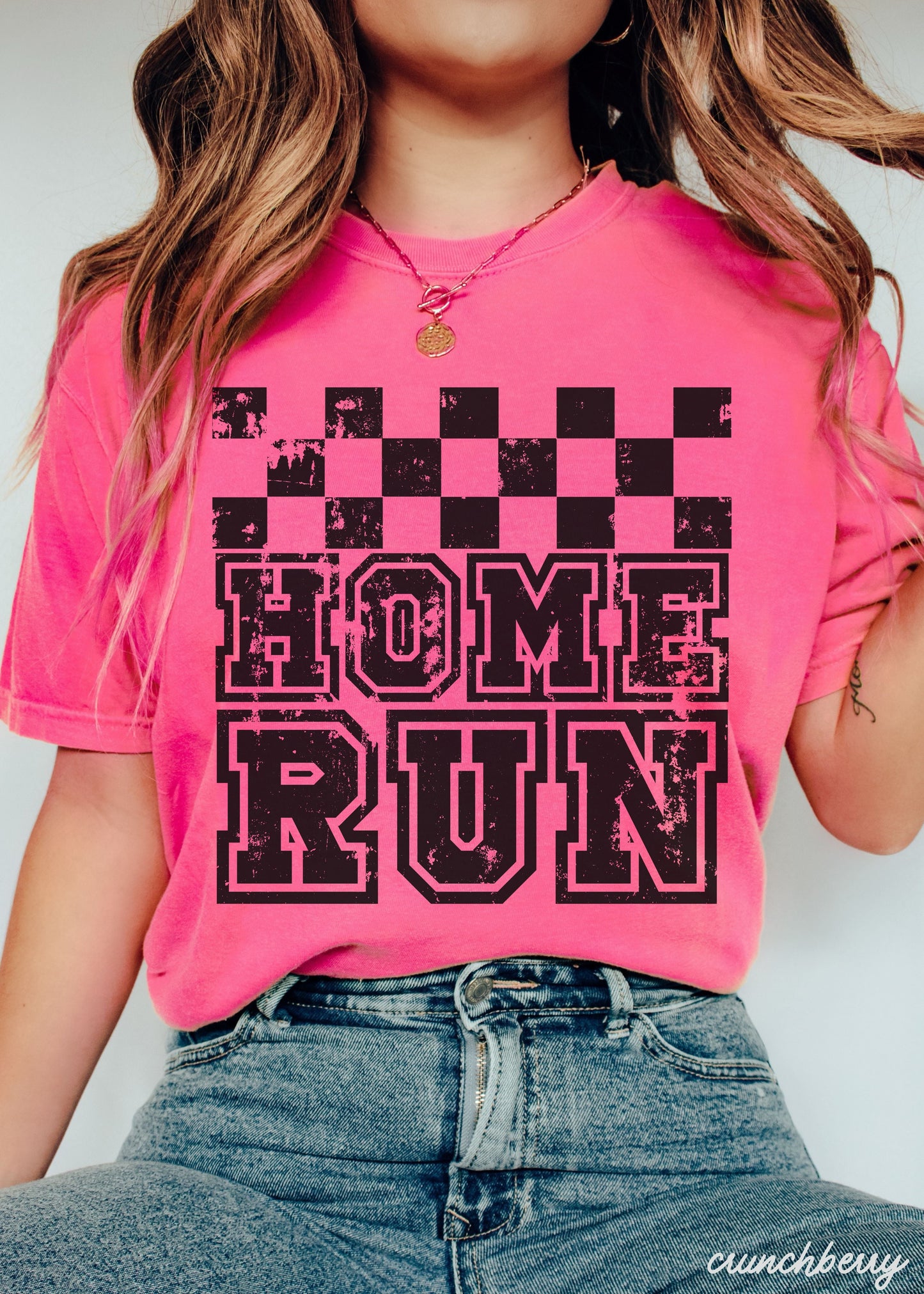 Home Run Checkered Tee *13 Colors (S-3X) Chloe Vs Tank The Boutique