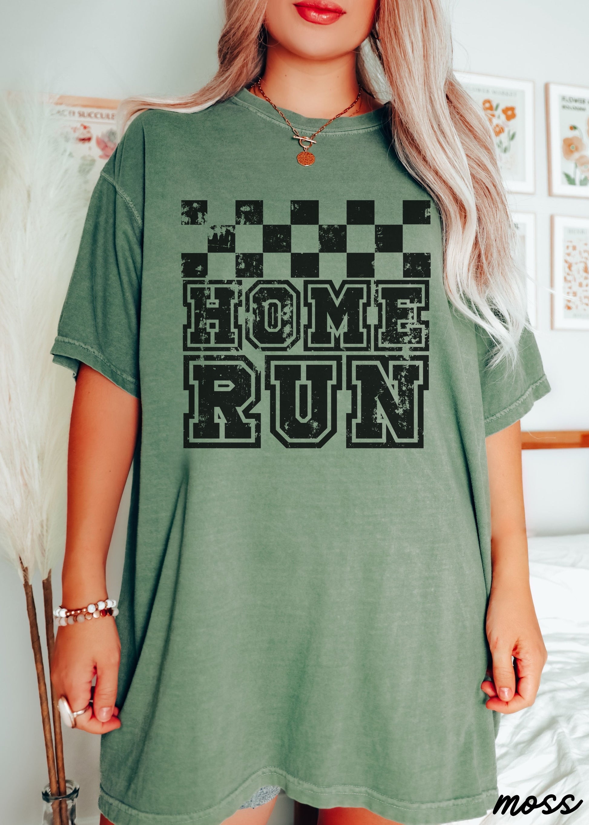 Home Run Checkered Tee *13 Colors (S-3X) Chloe Vs Tank The Boutique