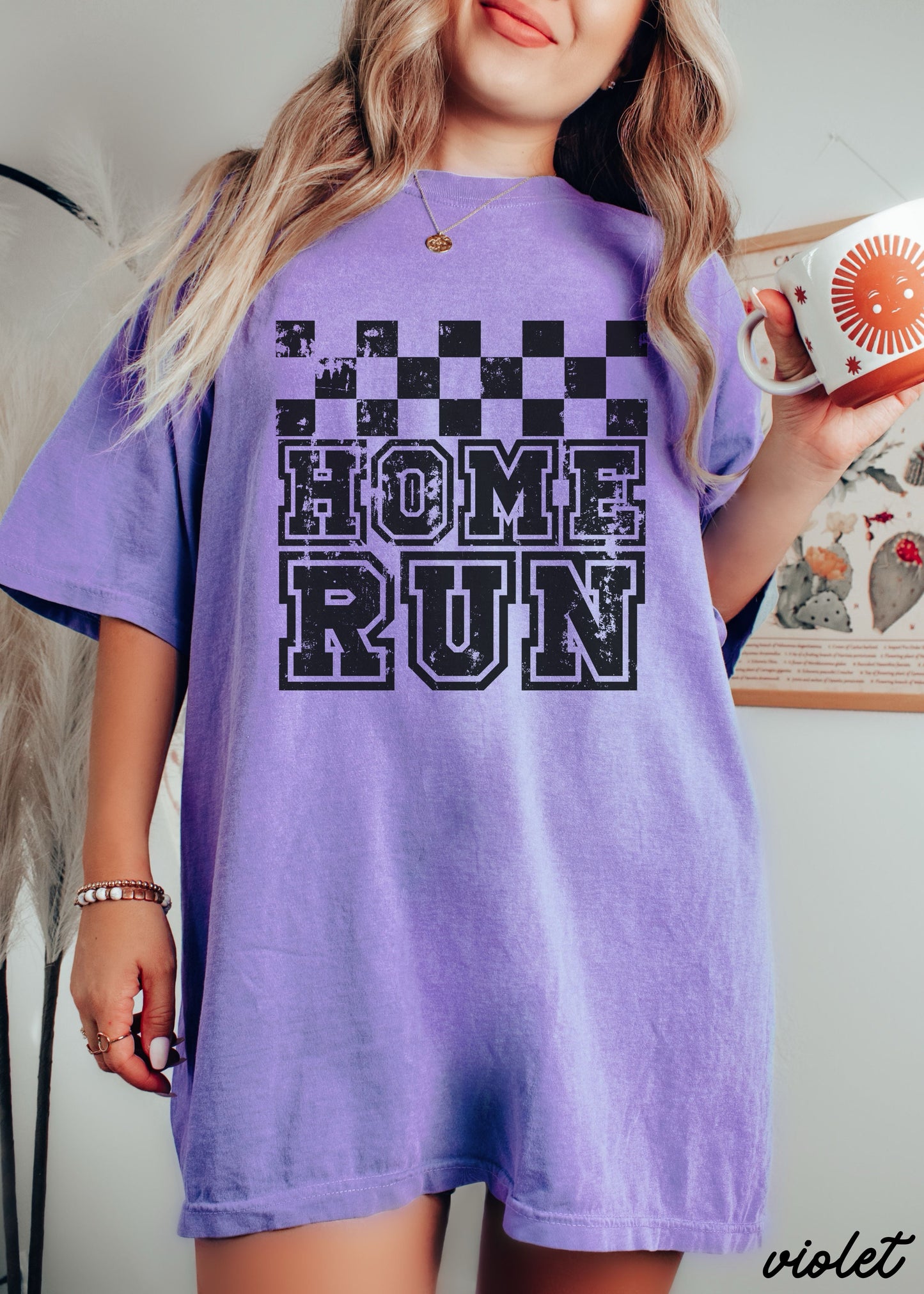 Home Run Checkered Tee *13 Colors (S-3X) Chloe Vs Tank The Boutique