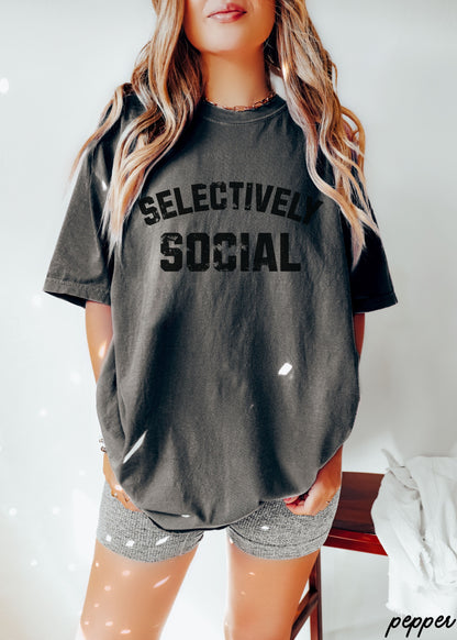 Selectively Social Tee *9 Colors (S-3X) Chloe Vs Tank The Boutique