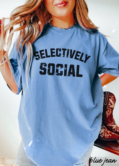 Selectively Social Tee *9 Colors (S-3X) Chloe Vs Tank The Boutique