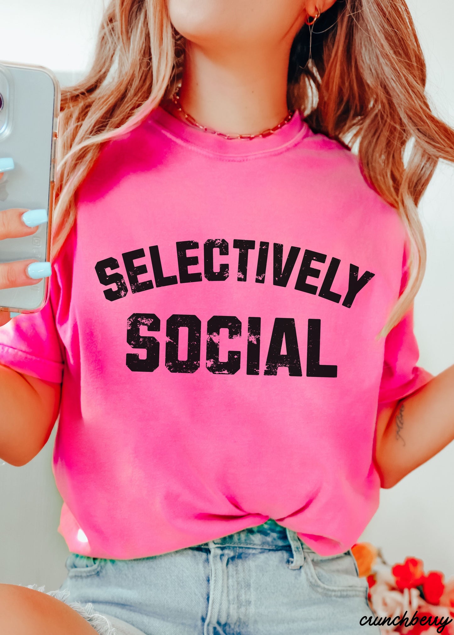 Selectively Social Tee *9 Colors (S-3X) Chloe Vs Tank The Boutique