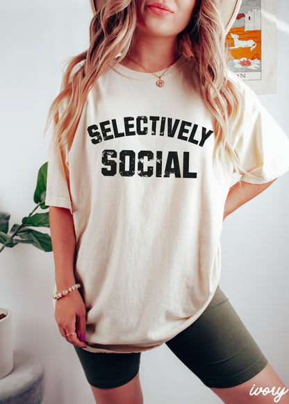 Selectively Social Tee *9 Colors (S-3X) Chloe Vs Tank The Boutique