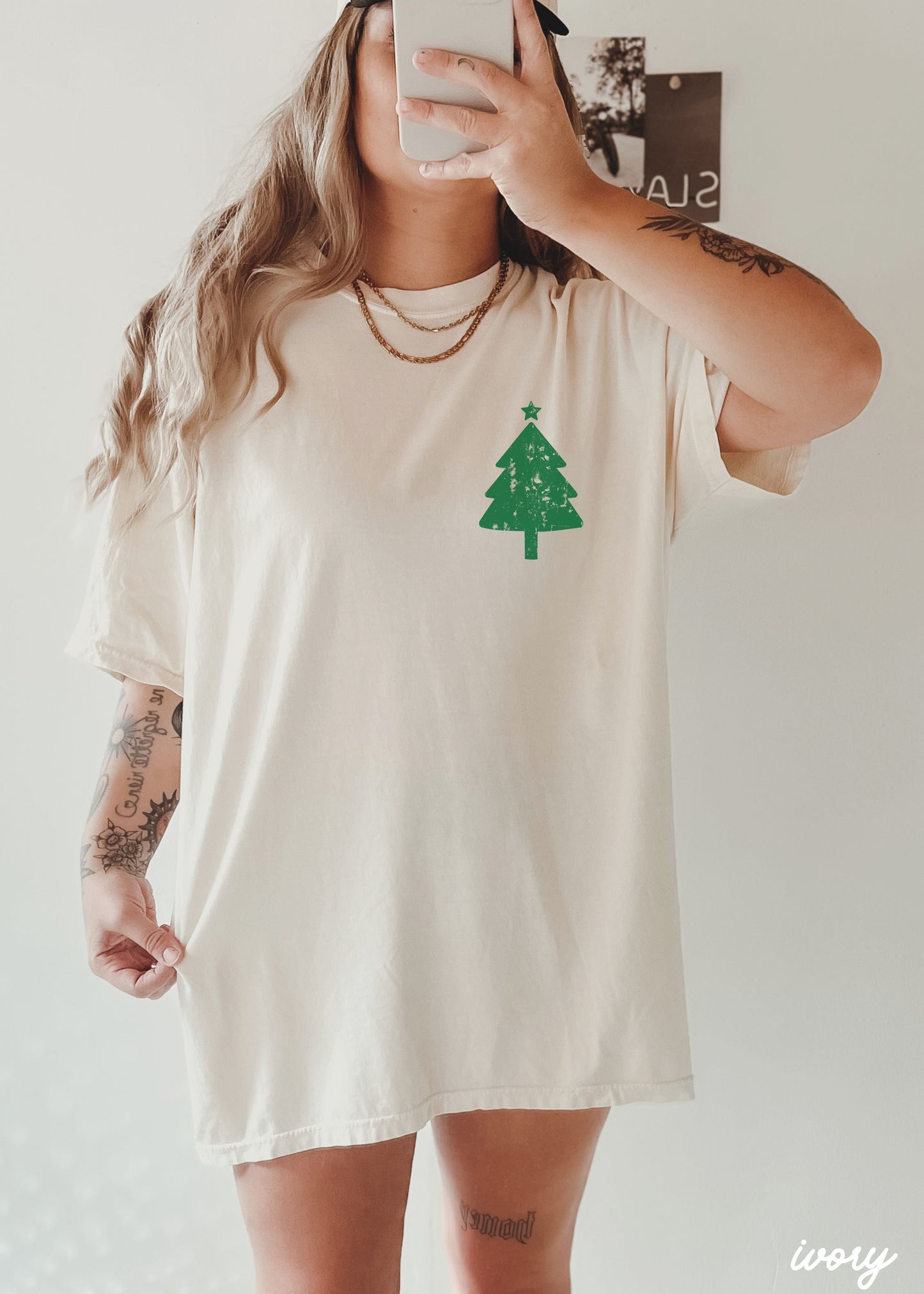 Xmas Tree Pocket Tee *7 Colors (S-3X) Chloe Vs Tank The Boutique