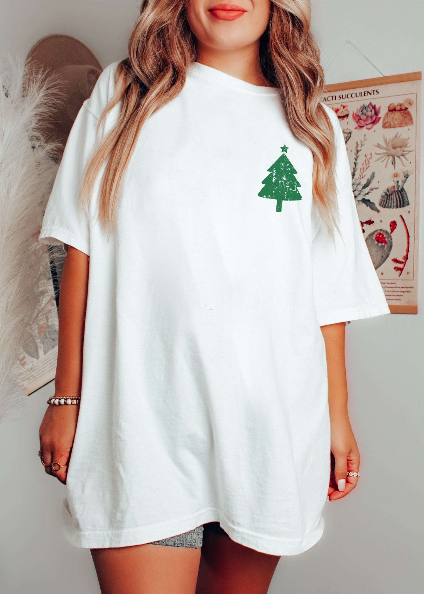 Xmas Tree Pocket Tee *7 Colors (S-3X) Chloe Vs Tank The Boutique