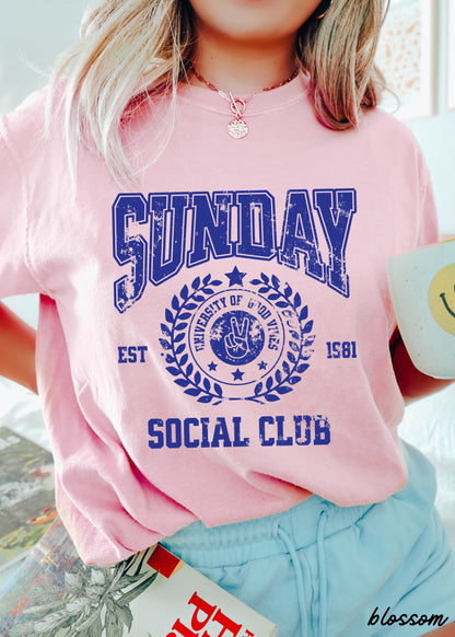 Sunday Social Club Tee *10 Colors (S-3X) Chloe Vs Tank The Boutique