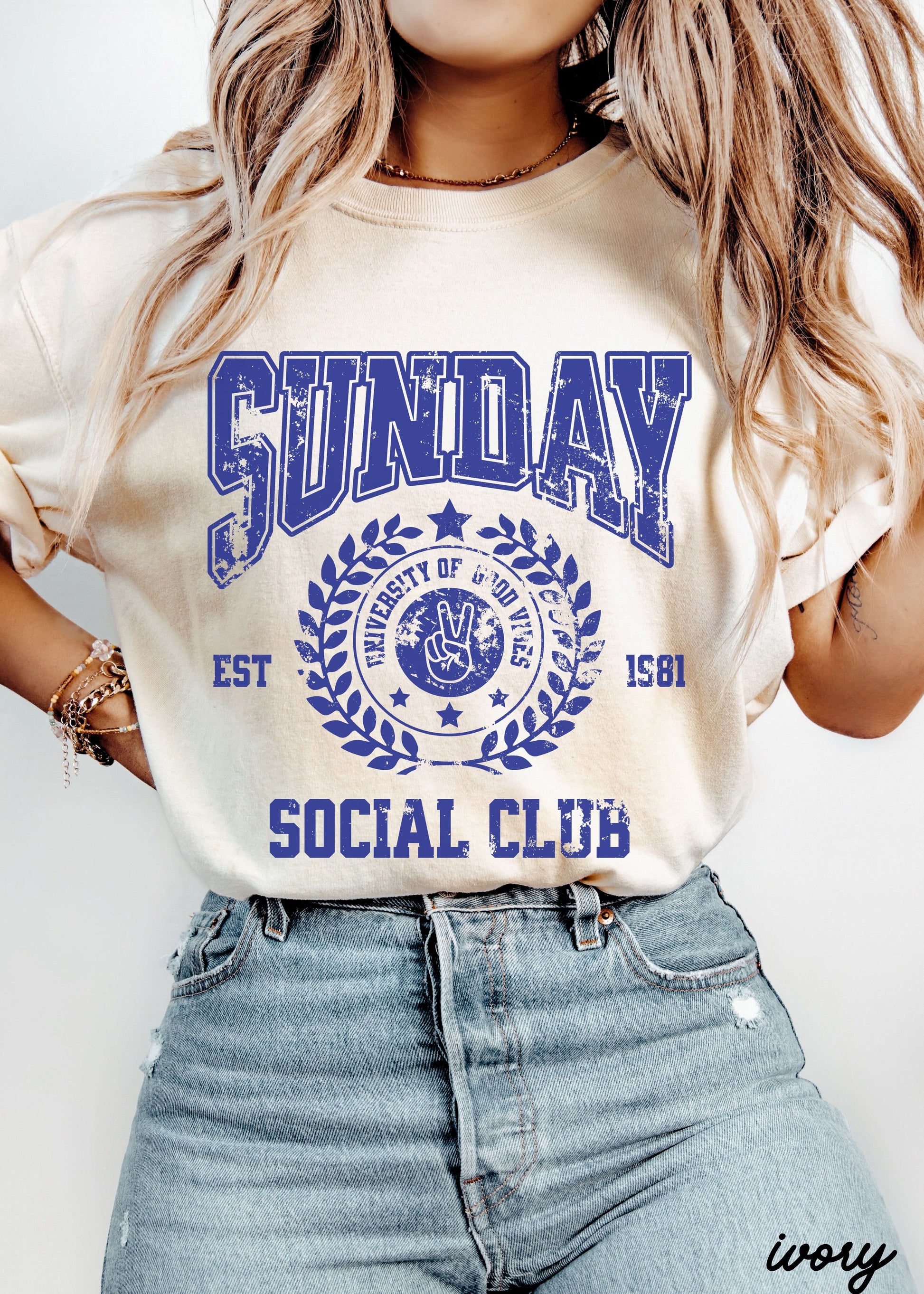 Sunday Social Club Tee *10 Colors (S-3X) Chloe Vs Tank The Boutique