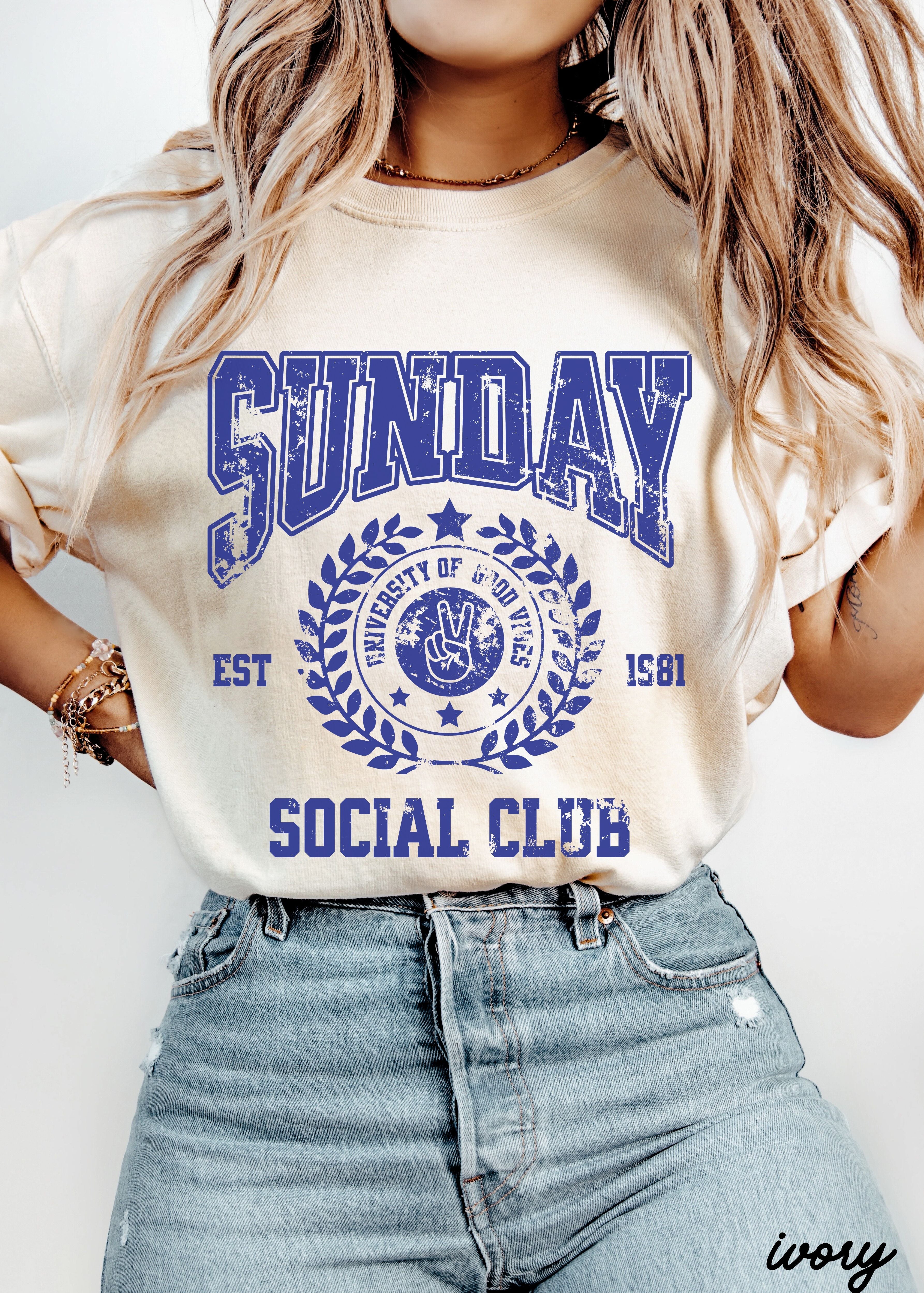 Sunday Social Club Tee *10 Colors (S-3X) Chloe Vs Tank The Boutique
