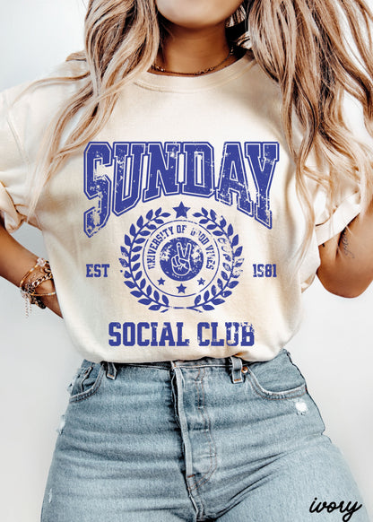 Sunday Social Club Tee *10 Colors (S-3X) Chloe Vs Tank The Boutique
