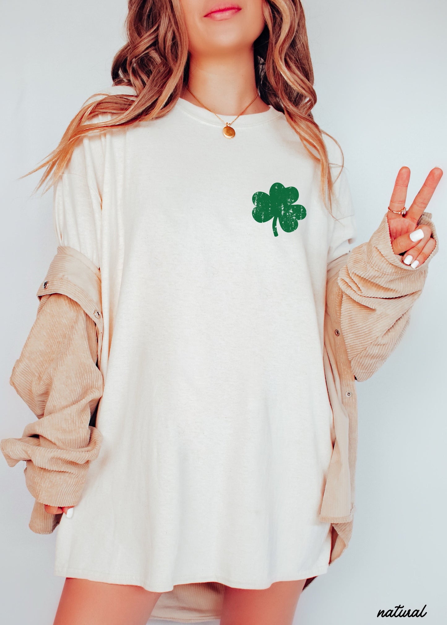 Pocket Shamrock Gildan Tee *3 Colors (S-3X) Chloe Vs Tank The Boutique