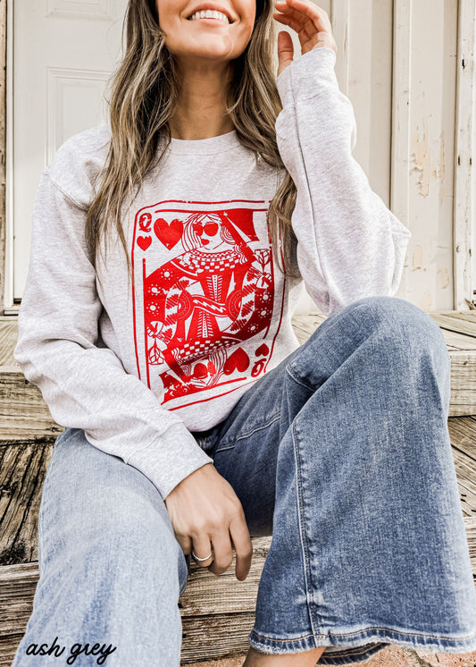 The Queen Sweatshirt *3 Colors (S-3X) Chloe Vs Tank The Boutique