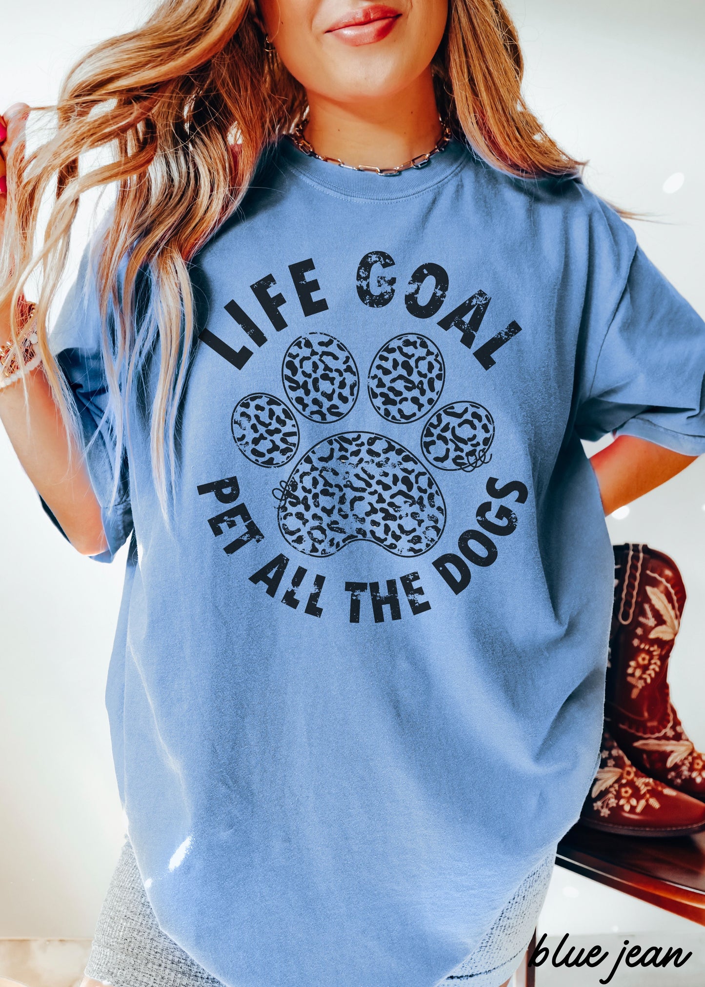 Pet All The Dogs Leopard Paw Tee *13 Colors (S-3X) Chloe Vs Tank The Boutique