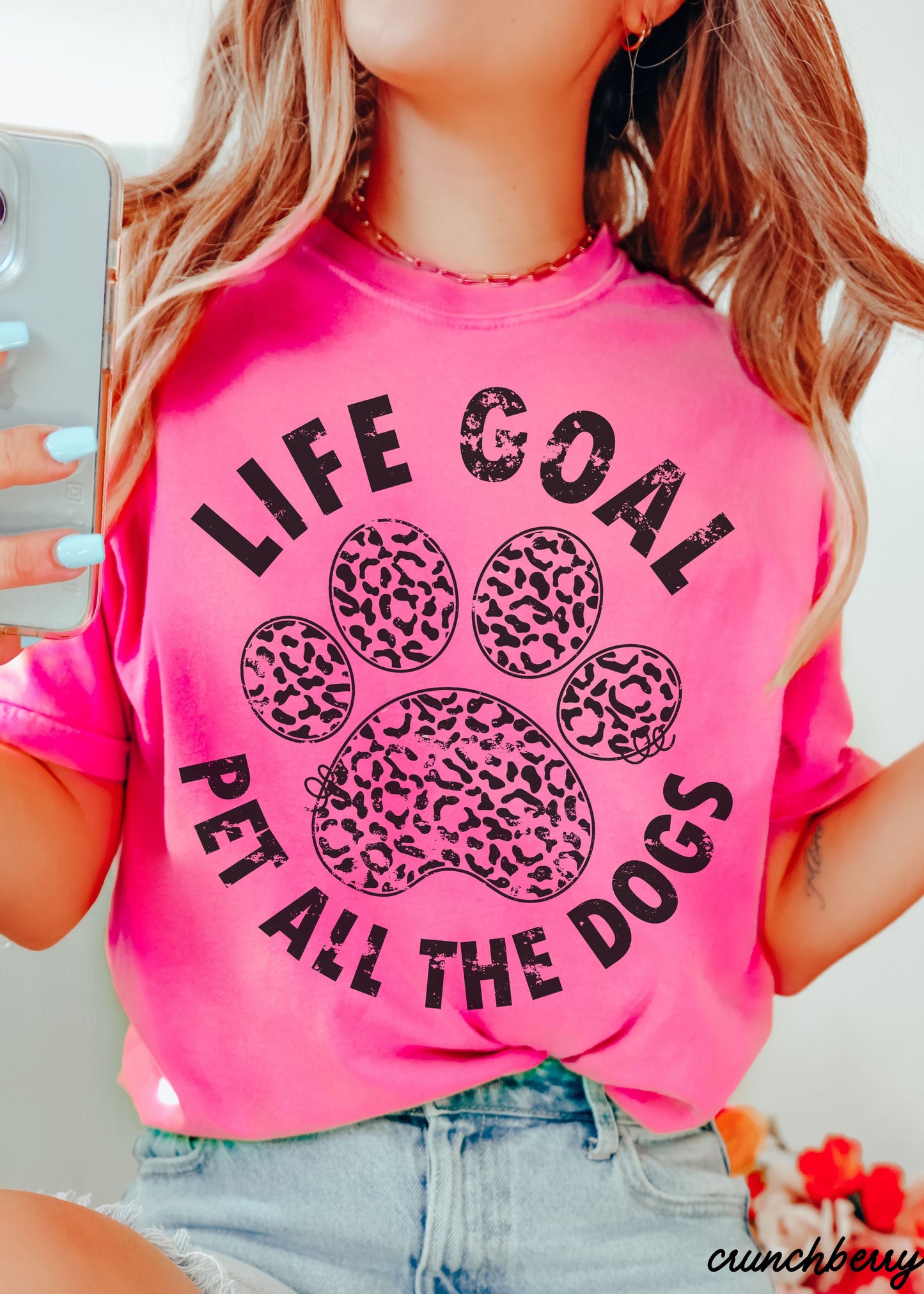 Pet All The Dogs Leopard Paw Tee *13 Colors (S-3X) Chloe Vs Tank The Boutique