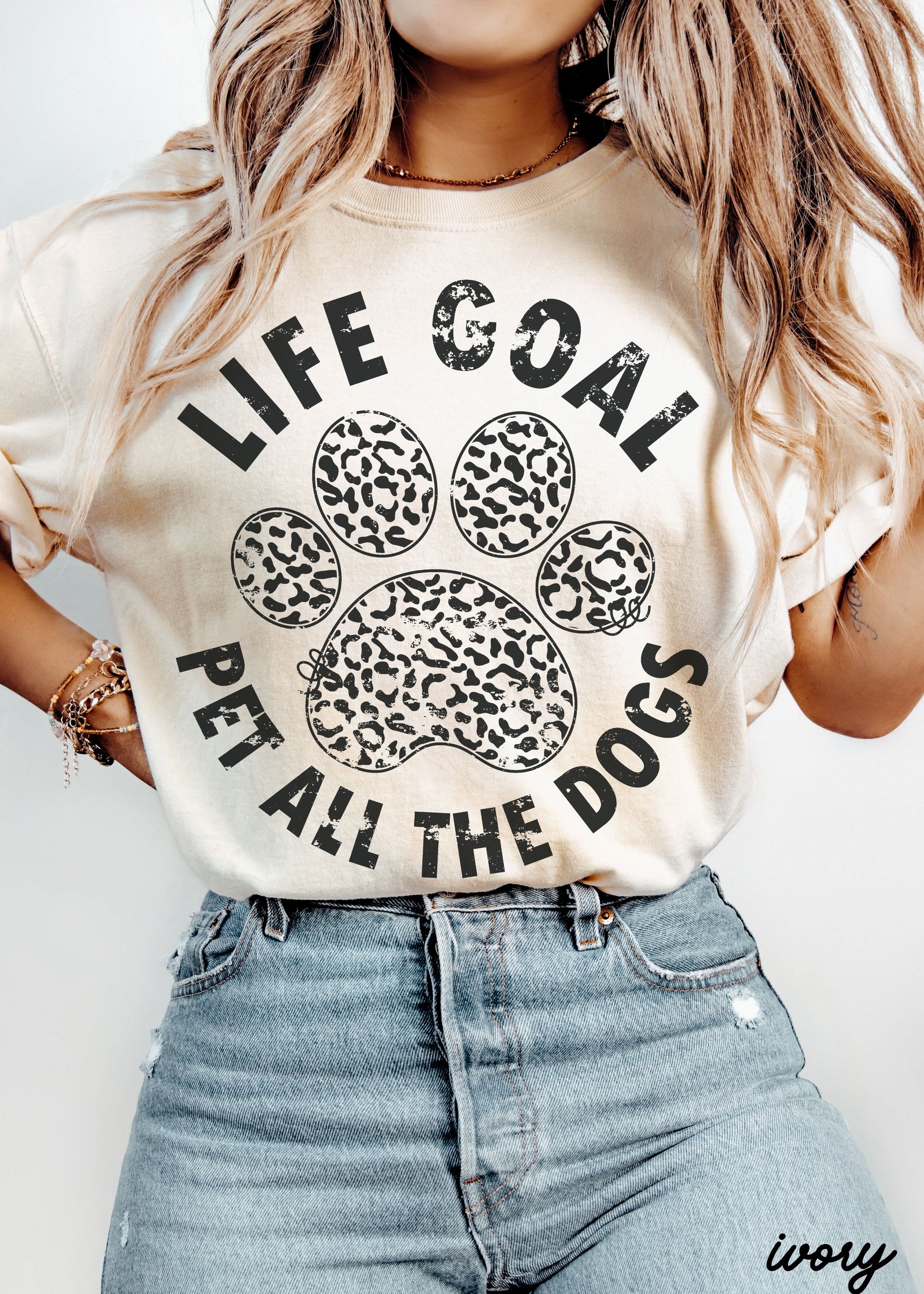 Pet All The Dogs Leopard Paw Tee *13 Colors (S-3X) Chloe Vs Tank The Boutique