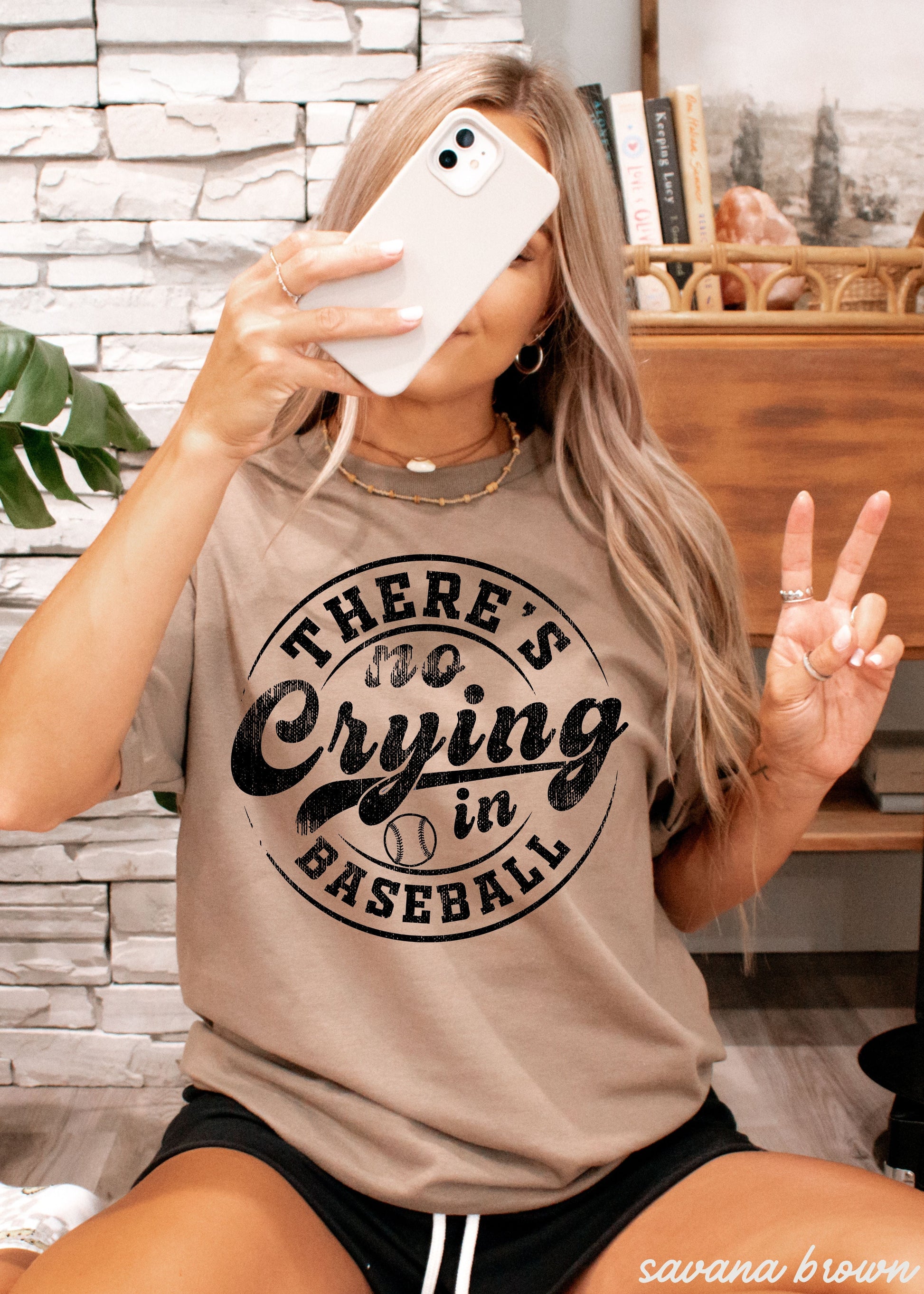 No Crying in Baseball Gildan Tee *4 Colors (S-3X) Chloe Vs Tank The Boutique