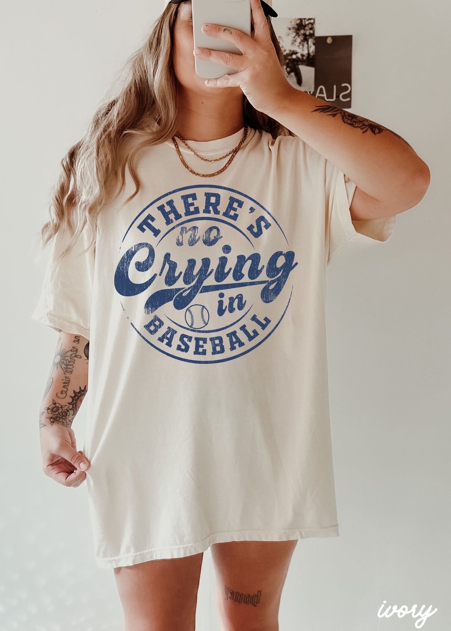 No Crying in Baseball Tee *11 Colors (S-3X) Chloe Vs Tank The Boutique