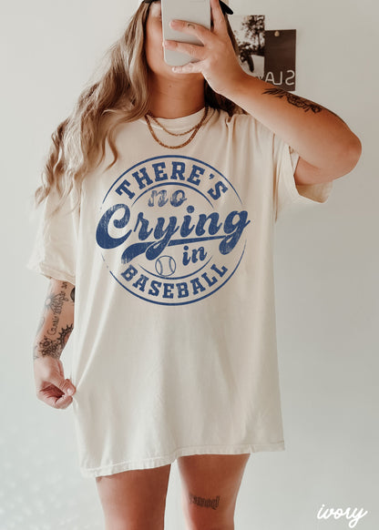 No Crying in Baseball Tee *11 Colors (S-3X) Chloe Vs Tank The Boutique