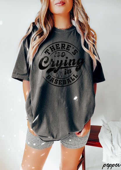 No Crying in Baseball Tee *11 Colors (S-3X) Chloe Vs Tank The Boutique