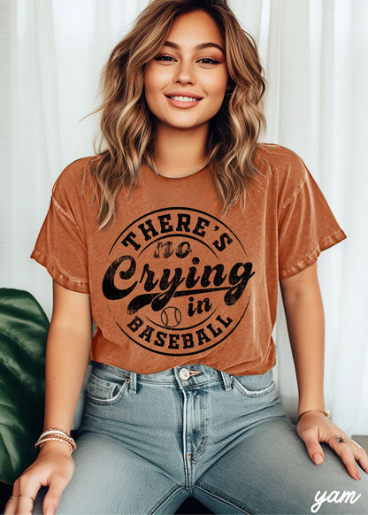 No Crying in Baseball Tee *11 Colors (S-3X) Chloe Vs Tank The Boutique