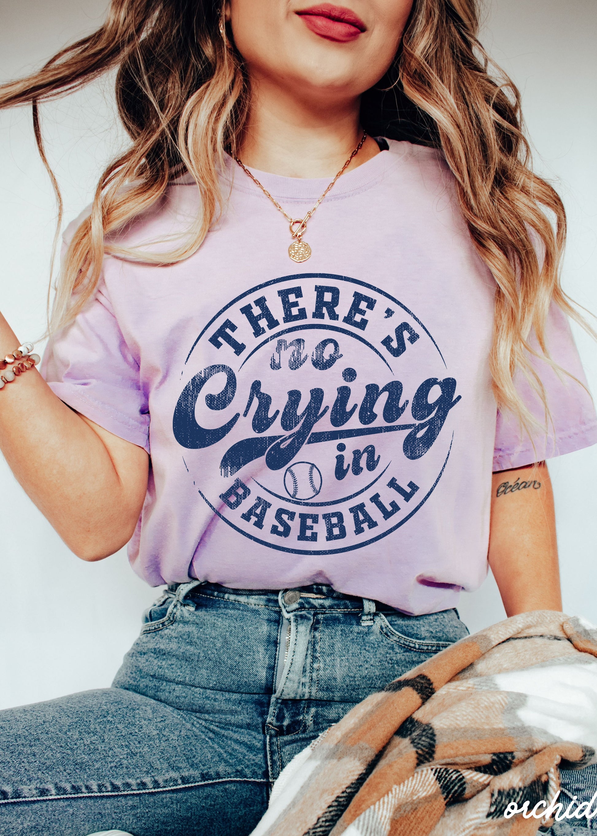 No Crying in Baseball Tee *11 Colors (S-3X) Chloe Vs Tank The Boutique