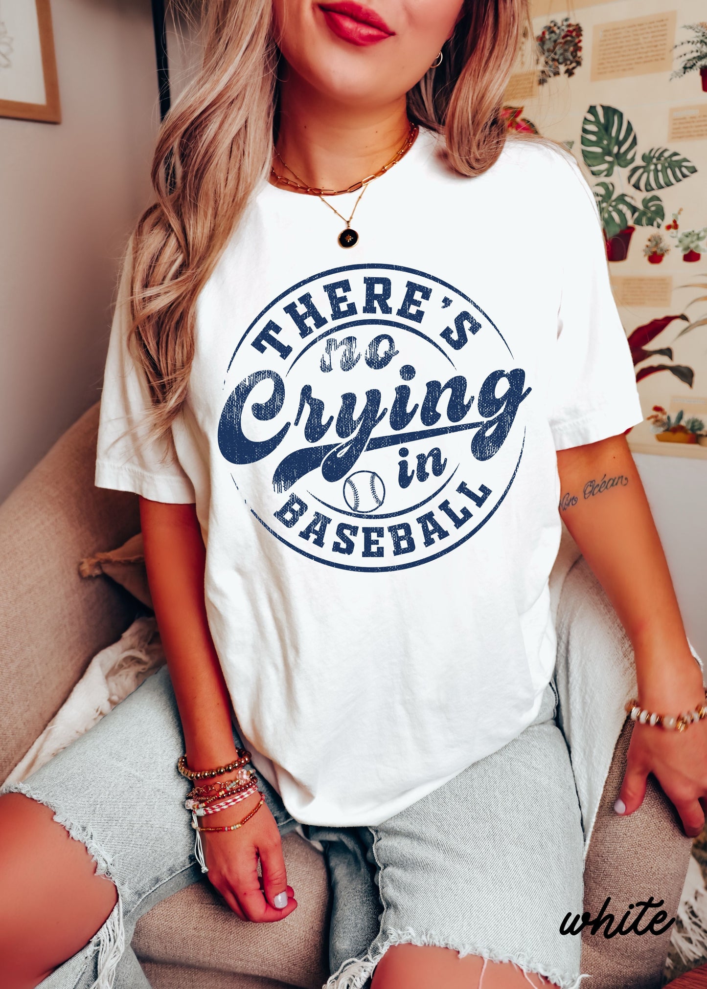 No Crying in Baseball Tee *11 Colors (S-3X) Chloe Vs Tank The Boutique