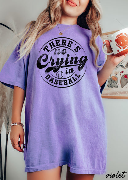 No Crying in Baseball Tee *11 Colors (S-3X) Chloe Vs Tank The Boutique