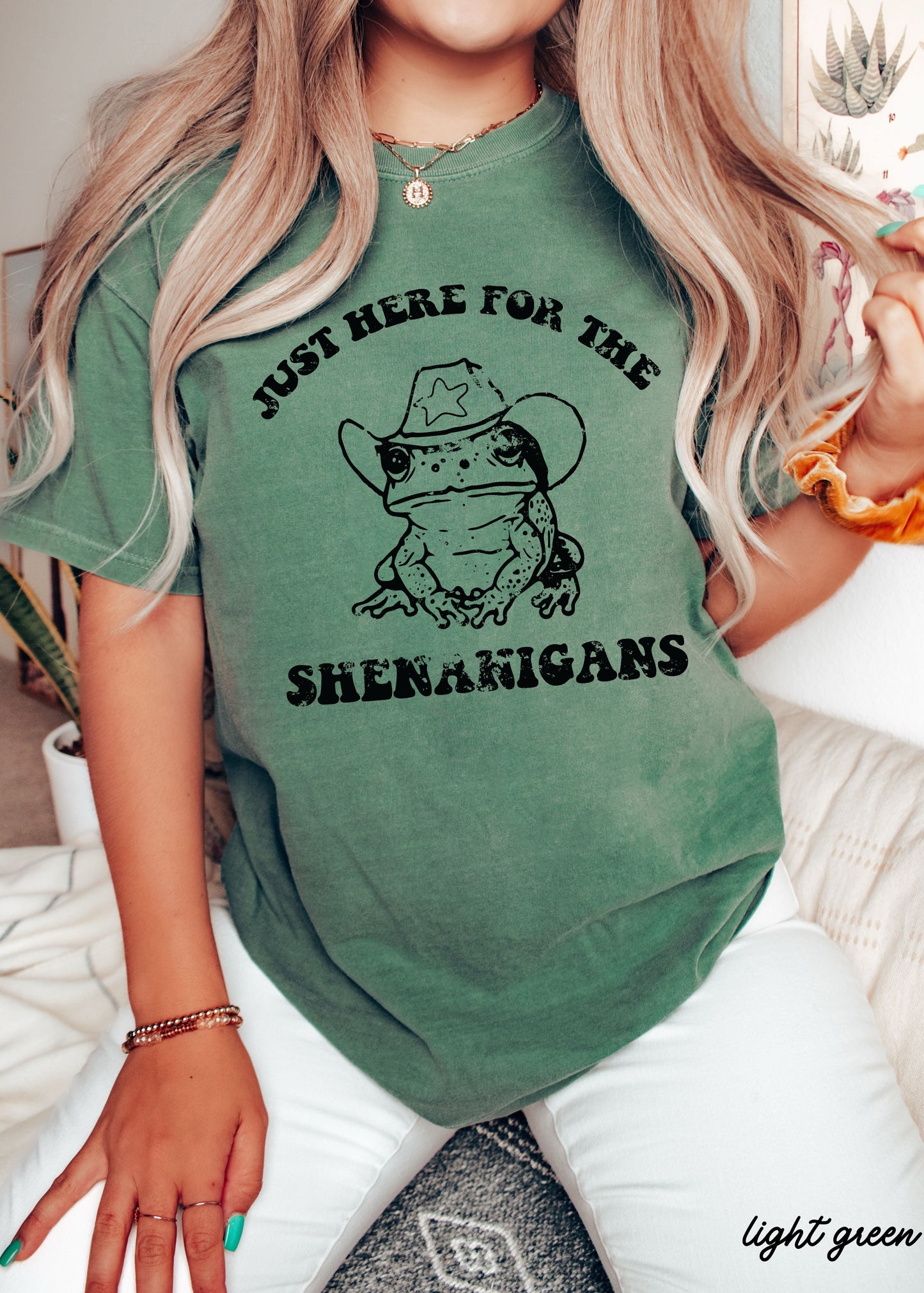 Shenanigans Frog Comfort Colors Tee *5 Colors (S-3X) Chloe Vs Tank The Boutique