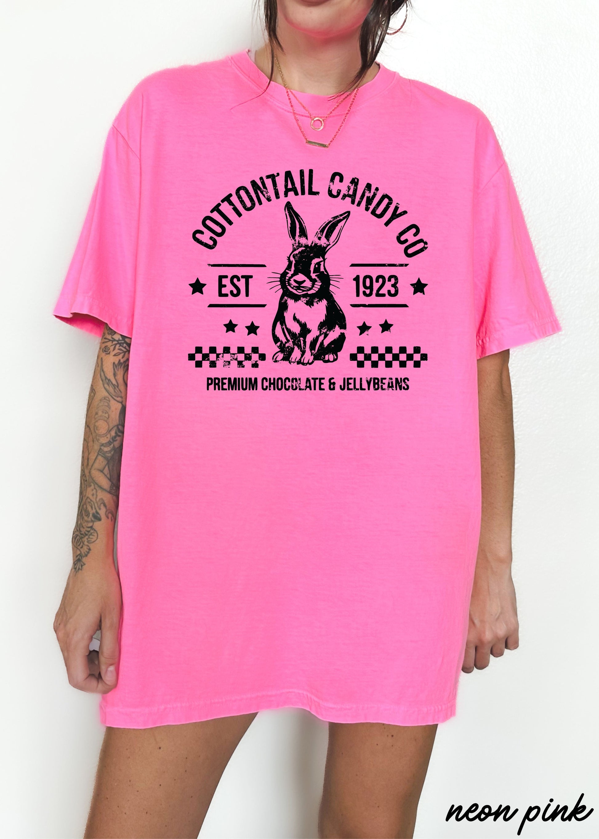 Cottontail Candy Co Comfort Colors Tee *14 Colors (S-3X) Chloe Vs Tank The Boutique