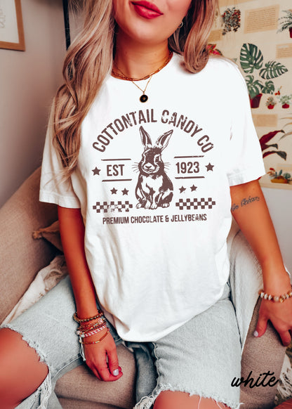 Cottontail Candy Co Comfort Colors Tee *14 Colors (S-3X) Chloe Vs Tank The Boutique