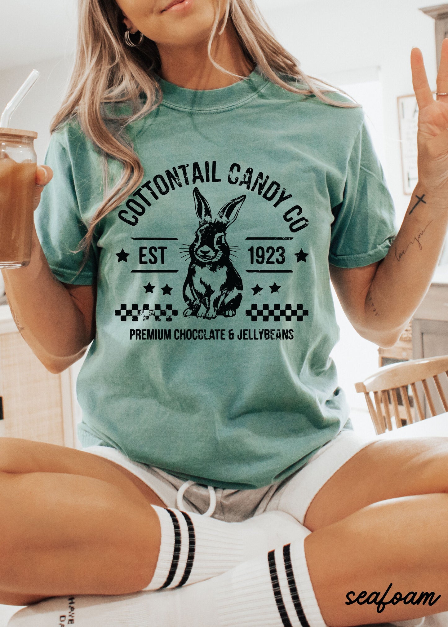 Cottontail Candy Co Comfort Colors Tee *14 Colors (S-3X) Chloe Vs Tank The Boutique