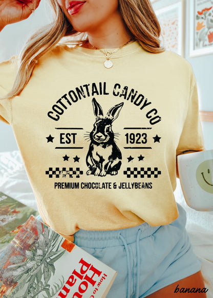 Cottontail Candy Co Comfort Colors Tee *14 Colors (S-3X) Chloe Vs Tank The Boutique