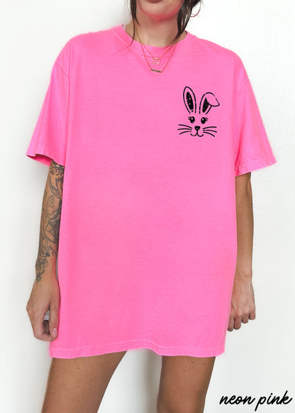 Pocket Bunny Comfort Colors Tee *15 Colors (S-3X) Chloe Vs Tank The Boutique