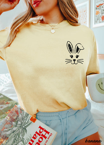 Pocket Bunny Comfort Colors Tee *15 Colors (S-3X) Chloe Vs Tank The Boutique