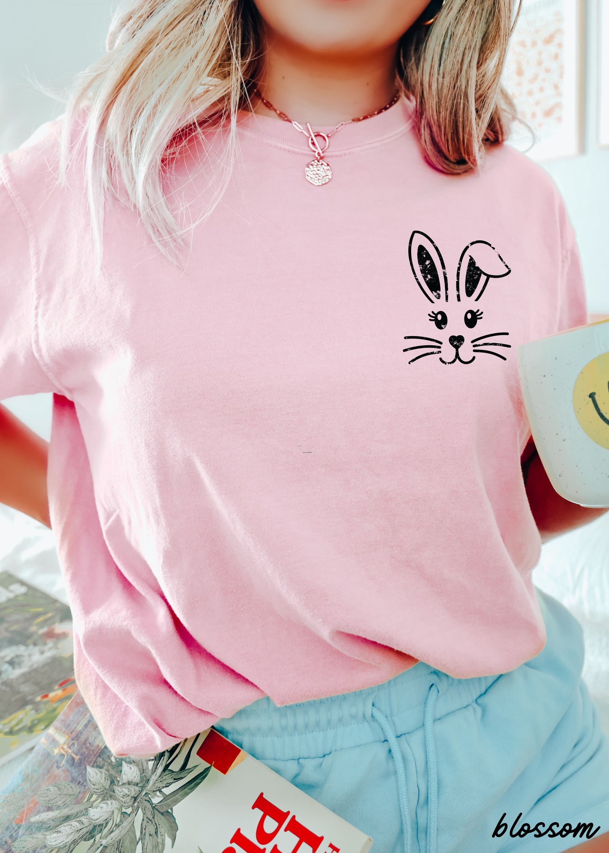 Pocket Bunny Comfort Colors Tee *15 Colors (S-3X) Chloe Vs Tank The Boutique