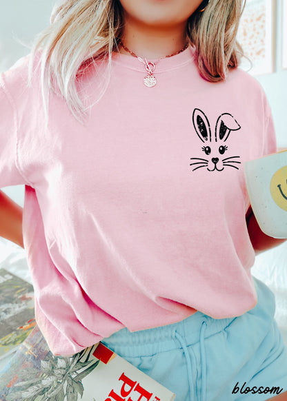 Pocket Bunny Comfort Colors Tee *15 Colors (S-3X) Chloe Vs Tank The Boutique