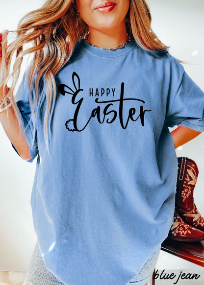 Happy Easter Comfort Colors Tee *15 Colors (S-3X) Chloe Vs Tank The Boutique