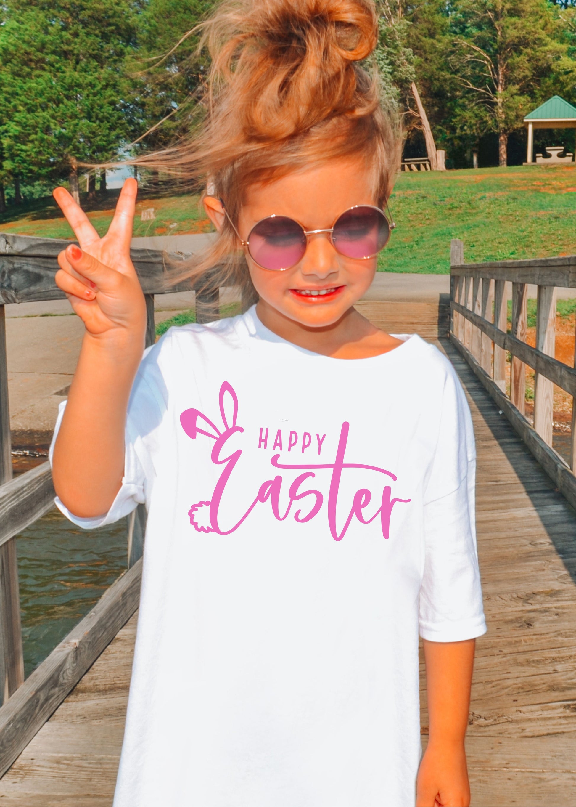 YOUTH Happy Easter Comfort Colors Tee *6 Colors (S-3X) Chloe Vs Tank The Boutique