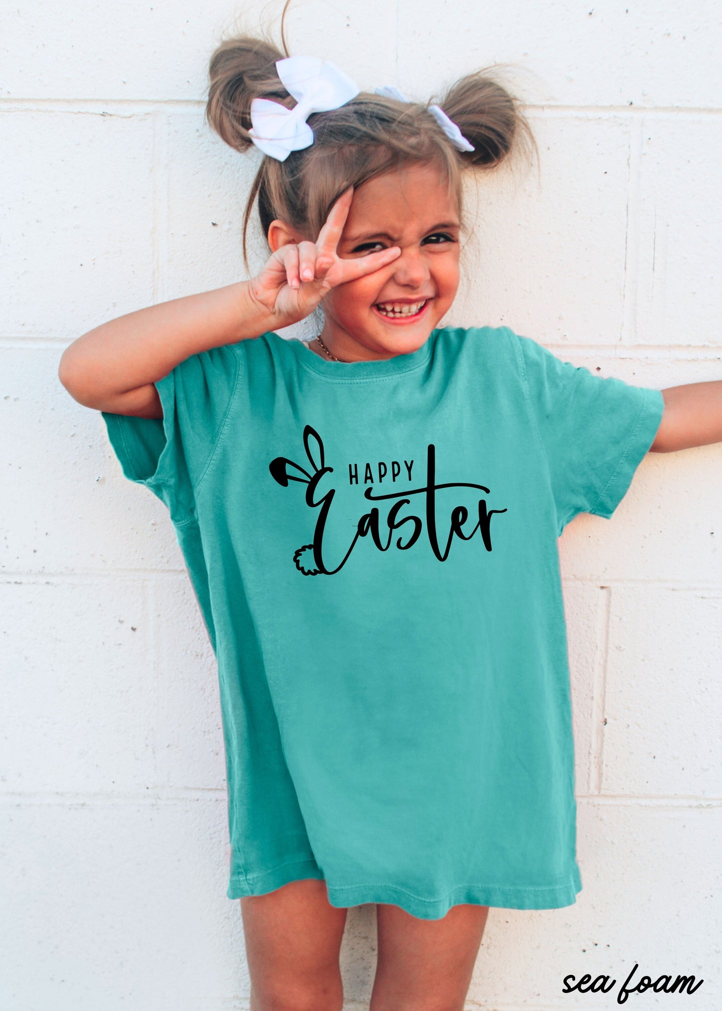 YOUTH Happy Easter Comfort Colors Tee *6 Colors (S-3X) Chloe Vs Tank The Boutique