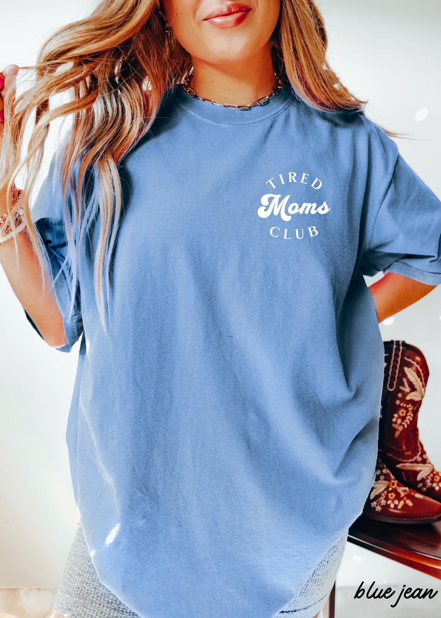 Pocket Tired Moms Club Tee *12 Colors (S-3X) Chloe Vs Tank The Boutique