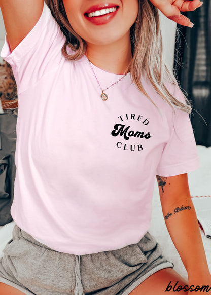 Pocket Tired Moms Club Tee *12 Colors (S-3X) Chloe Vs Tank The Boutique