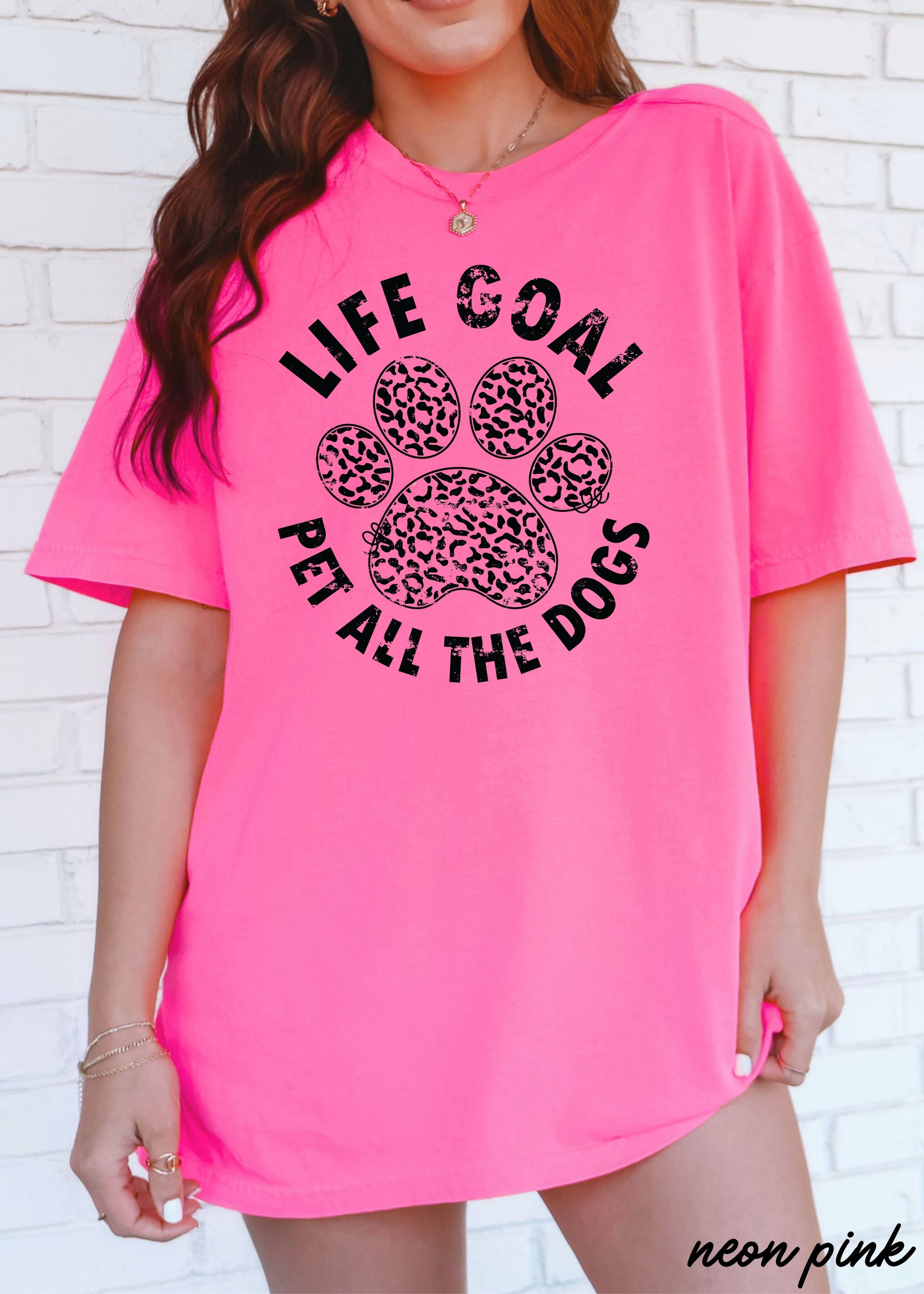 Pet All The Dogs Leopard Paw Tee *13 Colors (S-3X) Chloe Vs Tank The Boutique